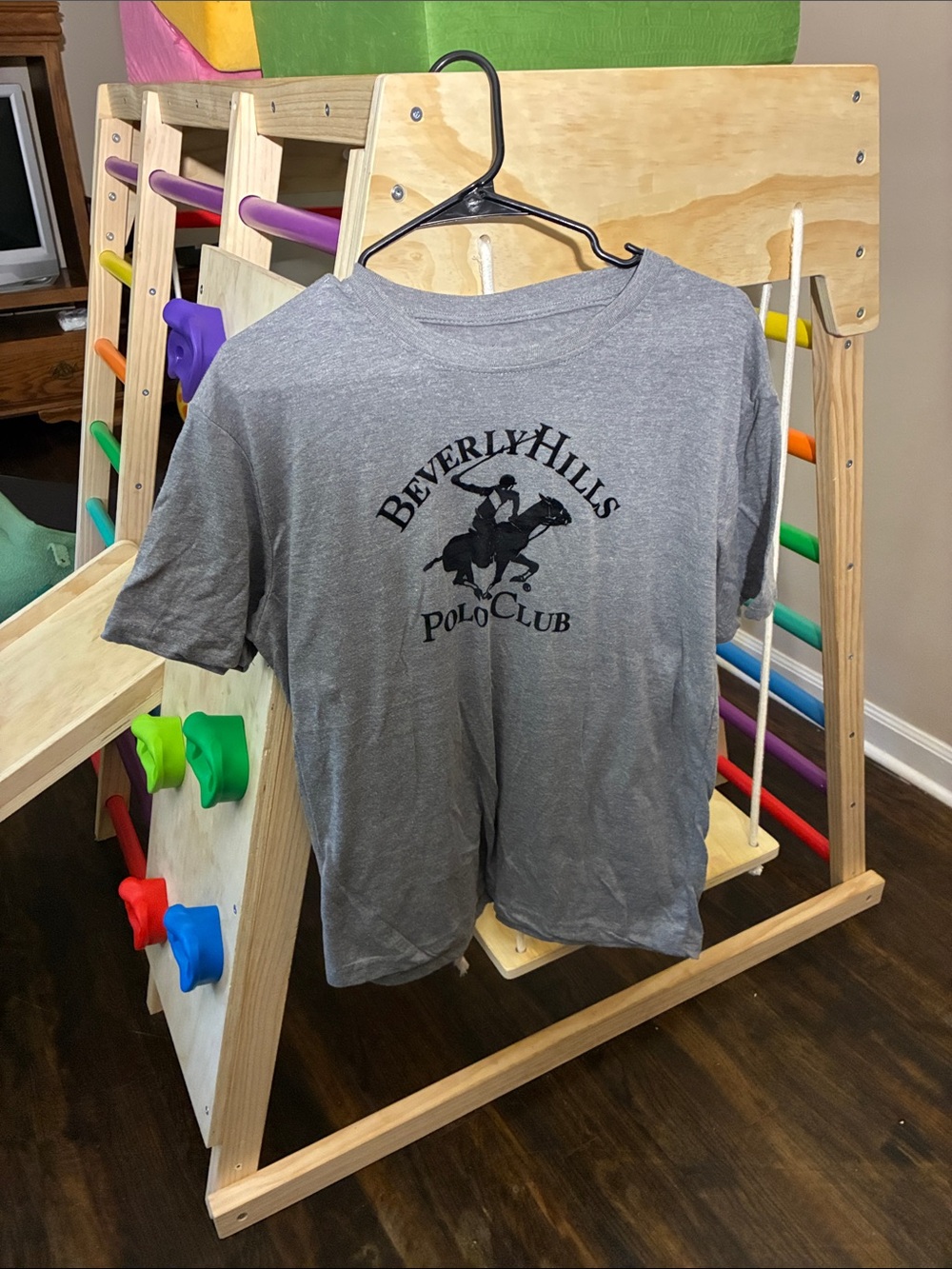 Beverly Hills Polo Club Heather Gray Short Sleeve Logo Tee